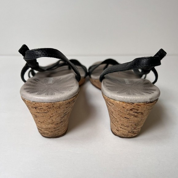 Patagonia Solimar Wedge Slide Sandal Women’s Size 7.5 M Cork Heel Black - Picture 9 of 16